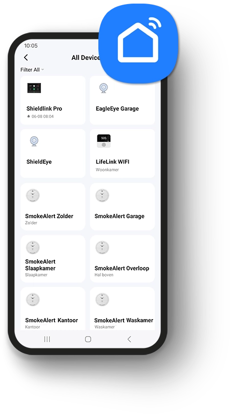 Bedien alles vanuit 1 APP