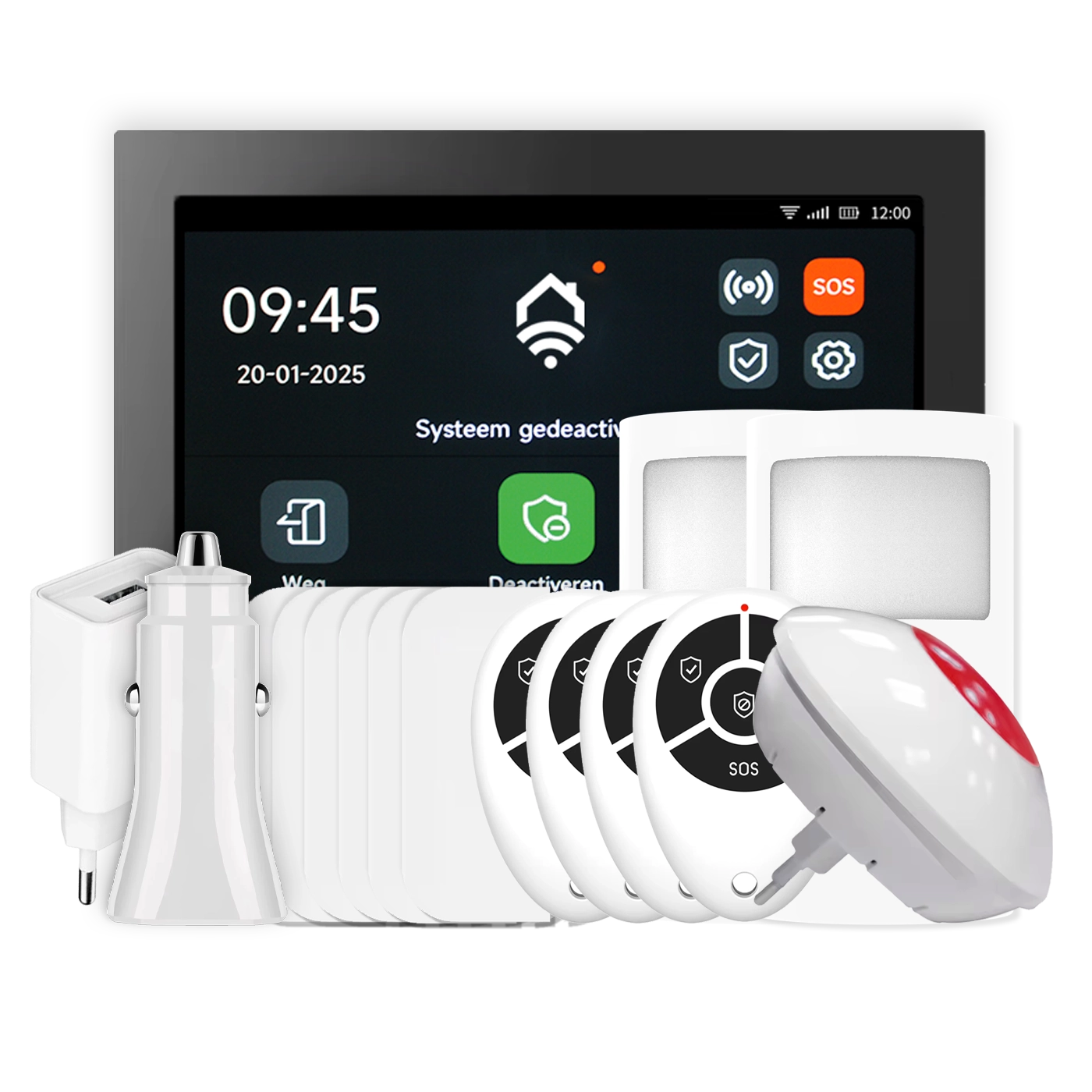 CamperGuard® PRO - CompleetWit Zwart paneel